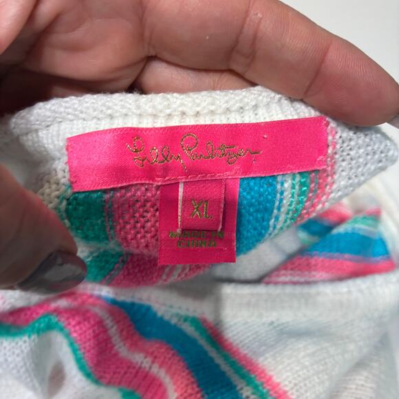 Lilly Pultizer Striped Rozalia Sweater XL - Picture 4 of 9